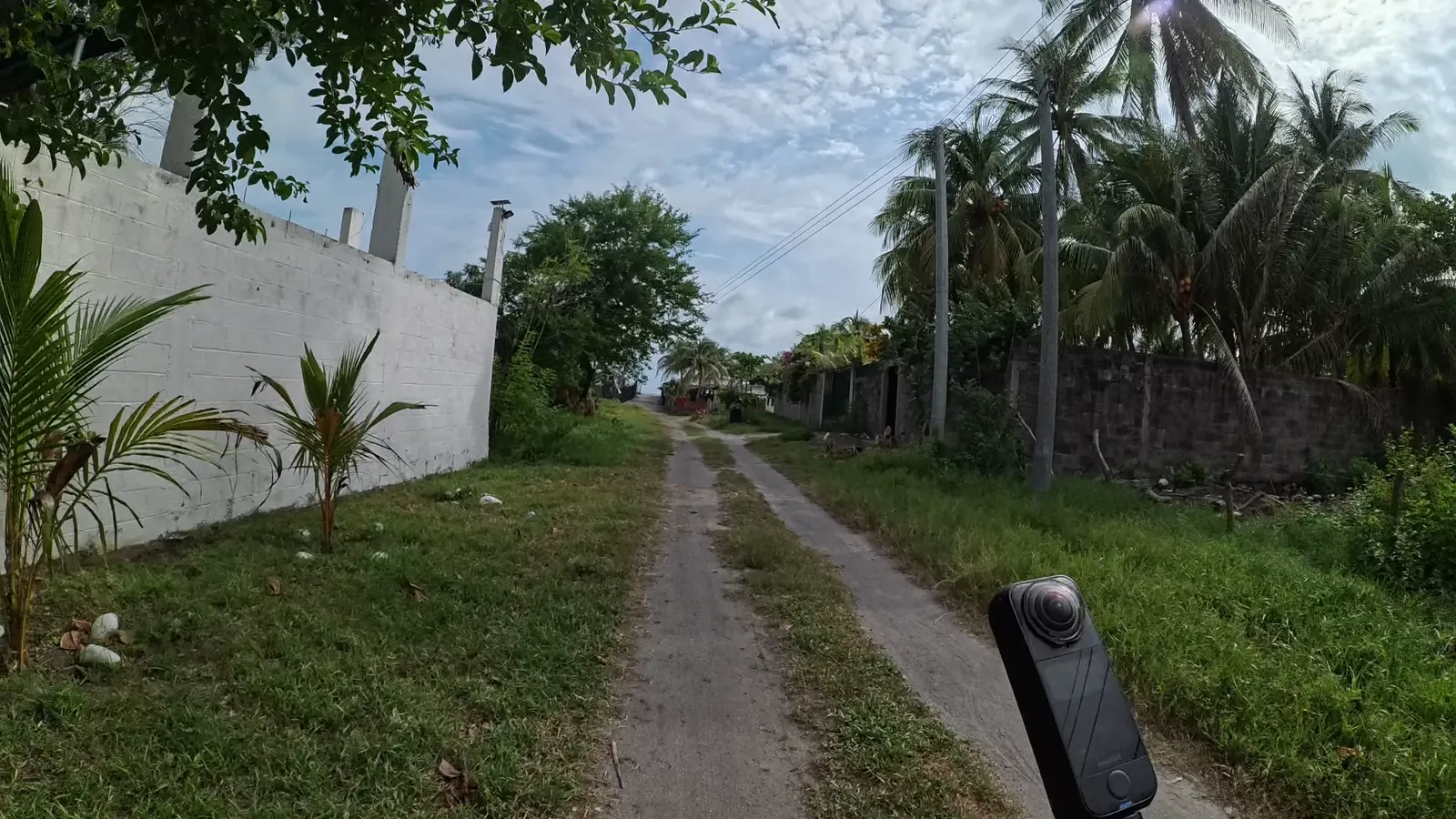 The lane. Right out of the gate and keep walking toward the noise.