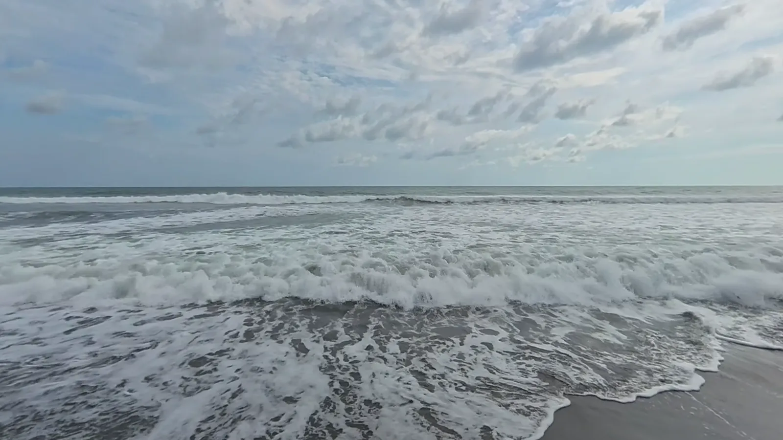 Shore break, from ankle height.
